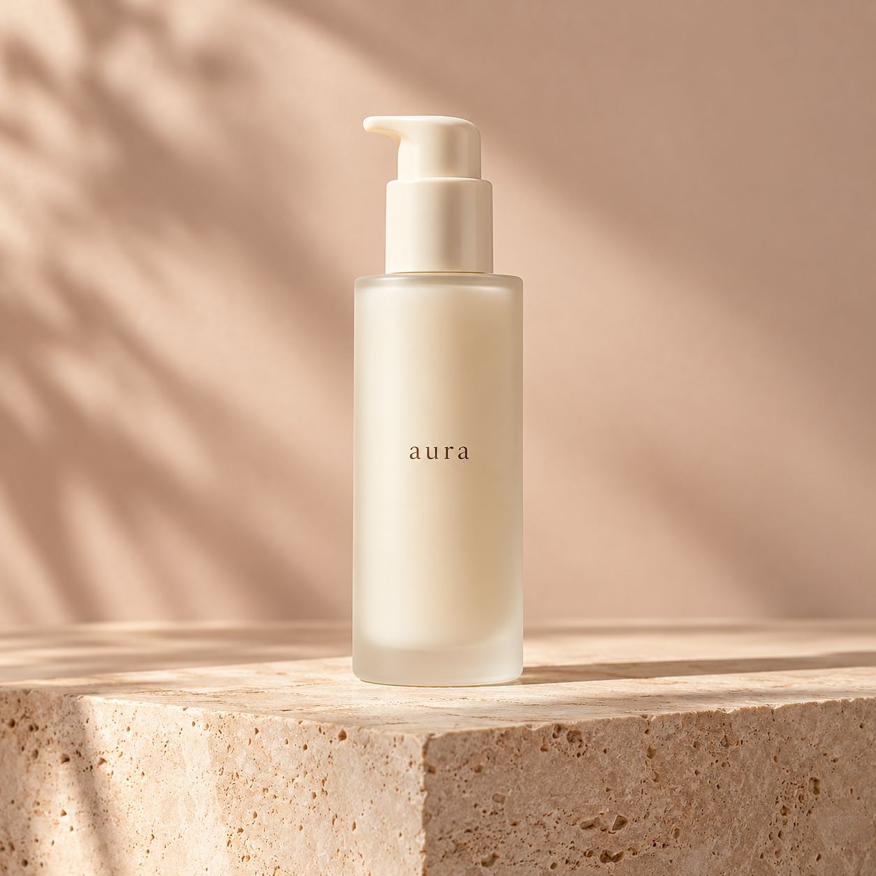 Gentle cream cleanser in an ivory pump bottle