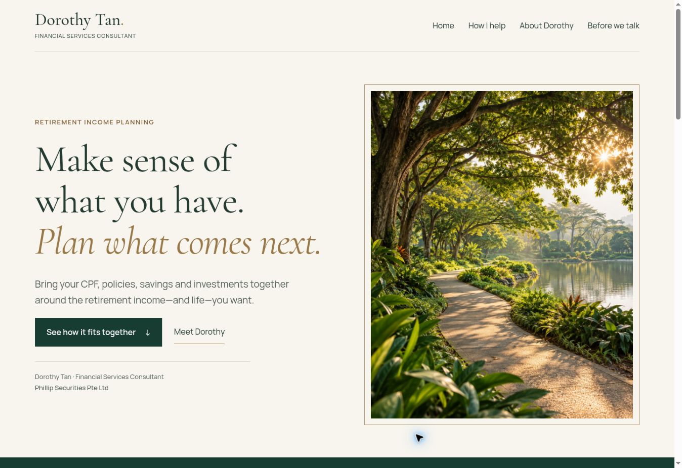 Actual Dorothy Tan homepage